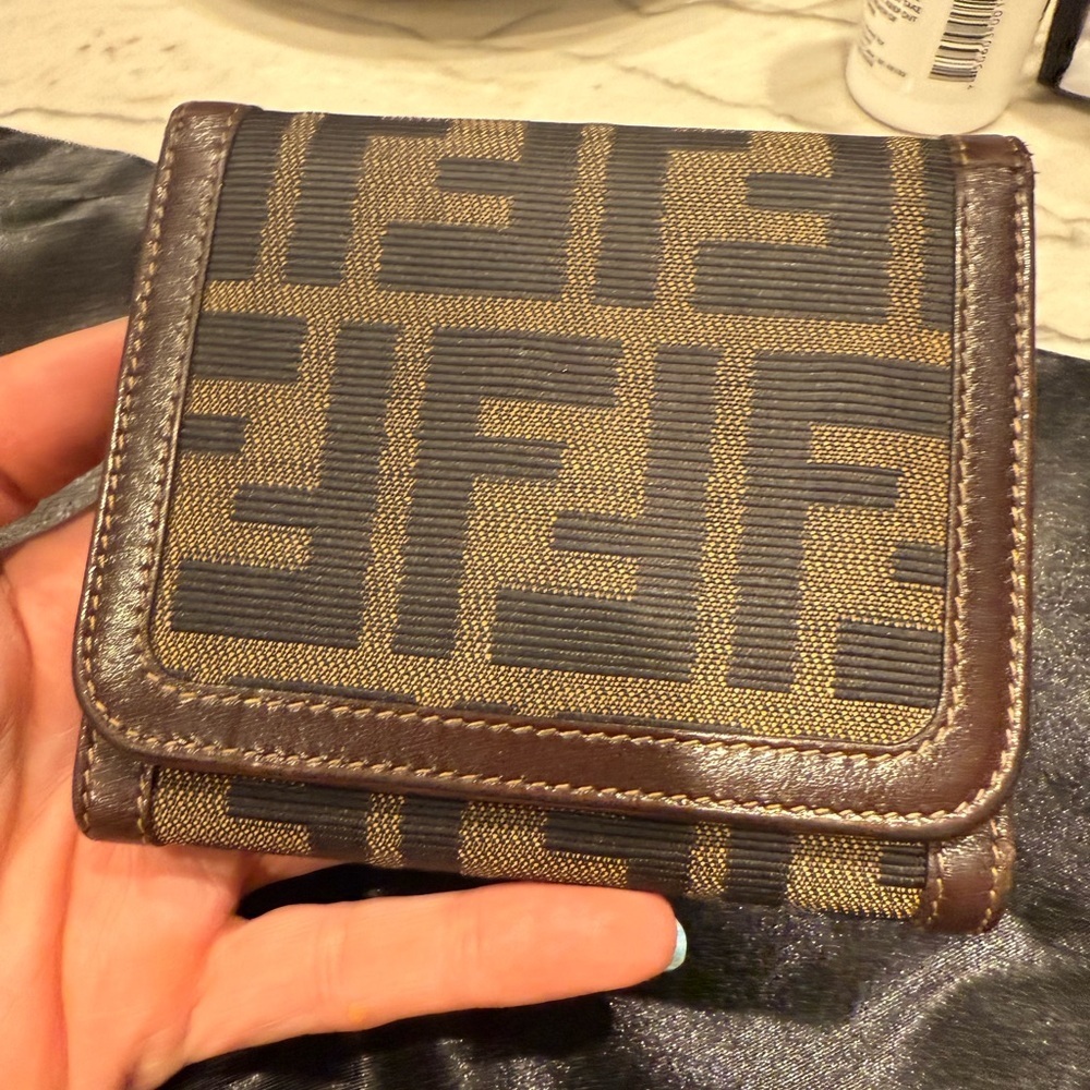 Fendi Zucca FF Canvas Compact Trifold Wallet - Picture 8 of 16